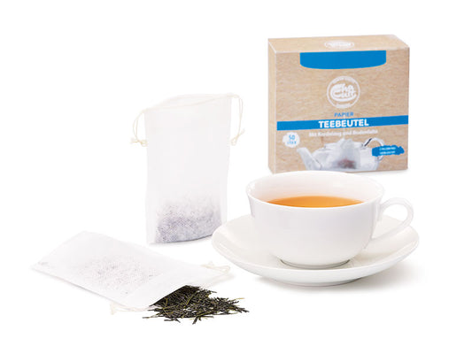 Tea filter bags with string